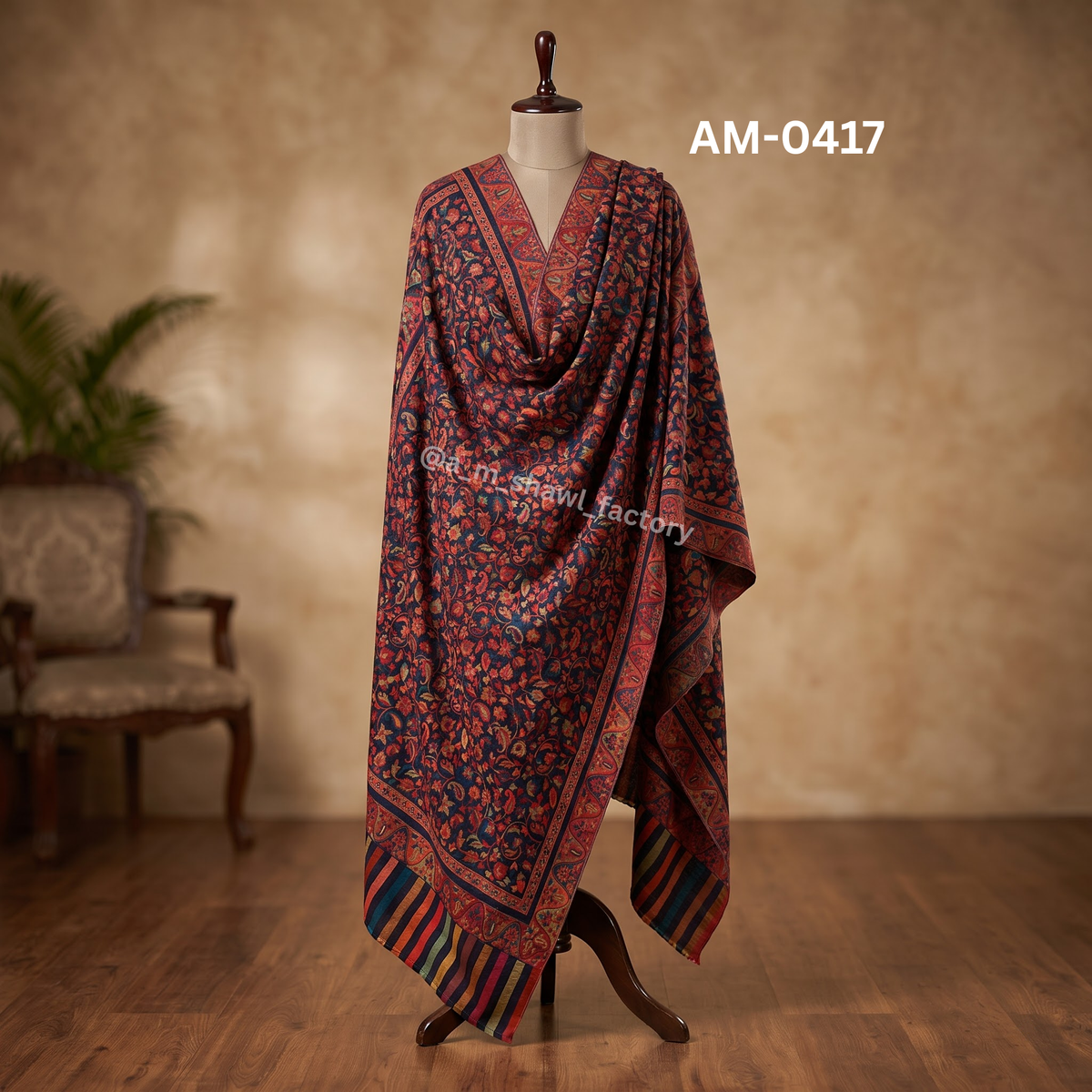 Fine Wool Kani Shawl | Premium Kashmiri Inspired Wool Shawl | AM SHAWLS | 0417