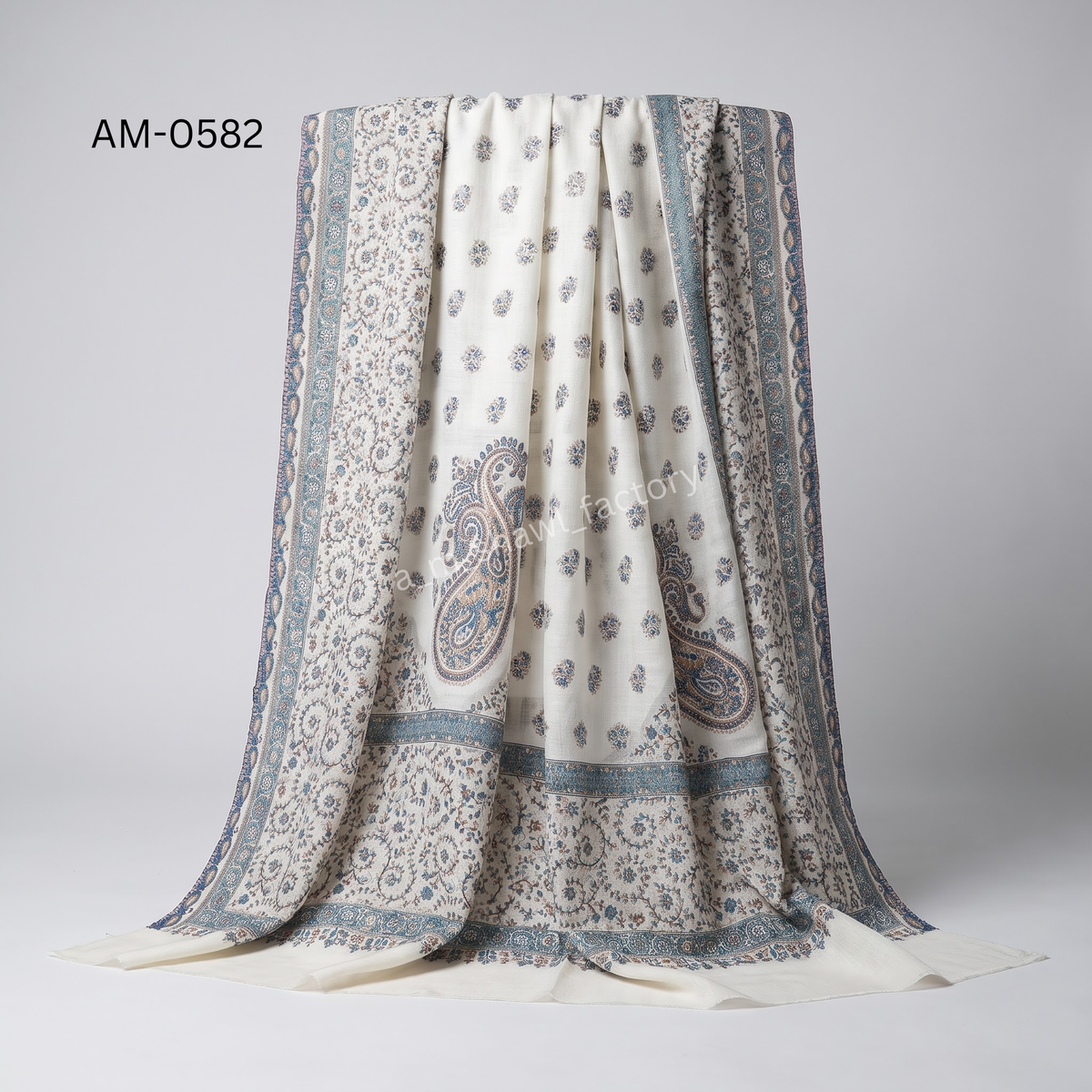 Fine Wool Stole Carpet Design Kani | Premium Kani Wool Stole | AM SHAWLS | 0582