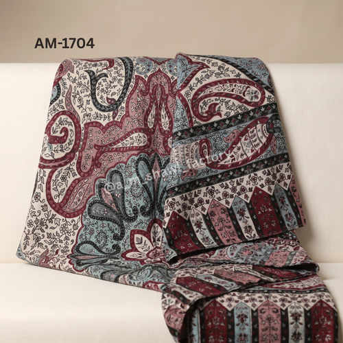 Fine Wool Kalamkari Stole – Premium  Wool Stole | AM SHAWLS | 1704