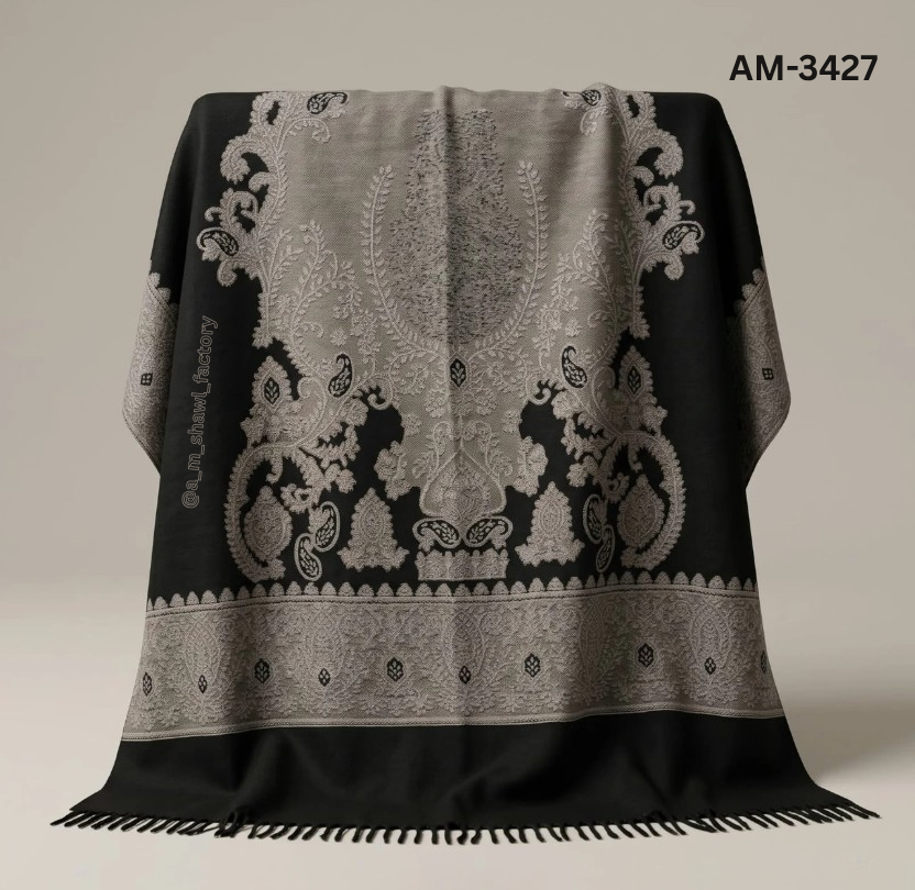 Fine Wool Kani Stole | Premium Kani Design Wool Stole | AM SHAWLS | 3427