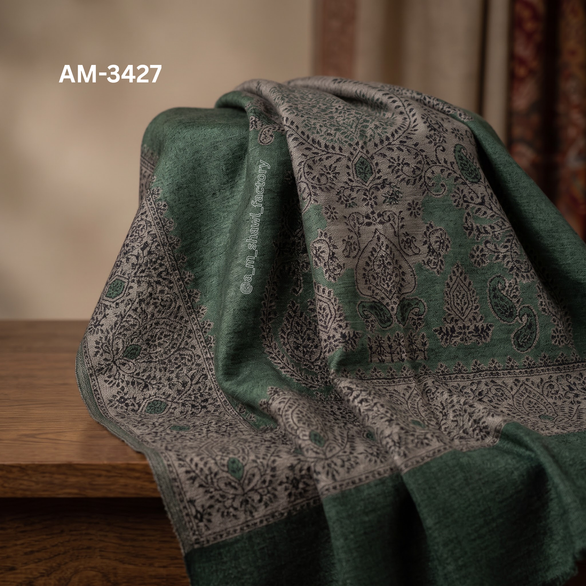 Fine Wool Kani Stole | Premium Kani Design Wool Stole | AM SHAWLS | 3427