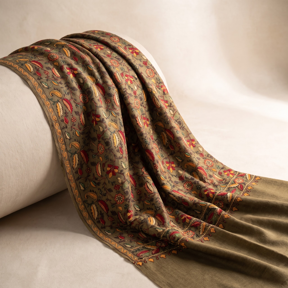 Nalki Mirchi Jaal 100% Wool Stole – Premium Wool Stole | AM SHAWLS | 0348