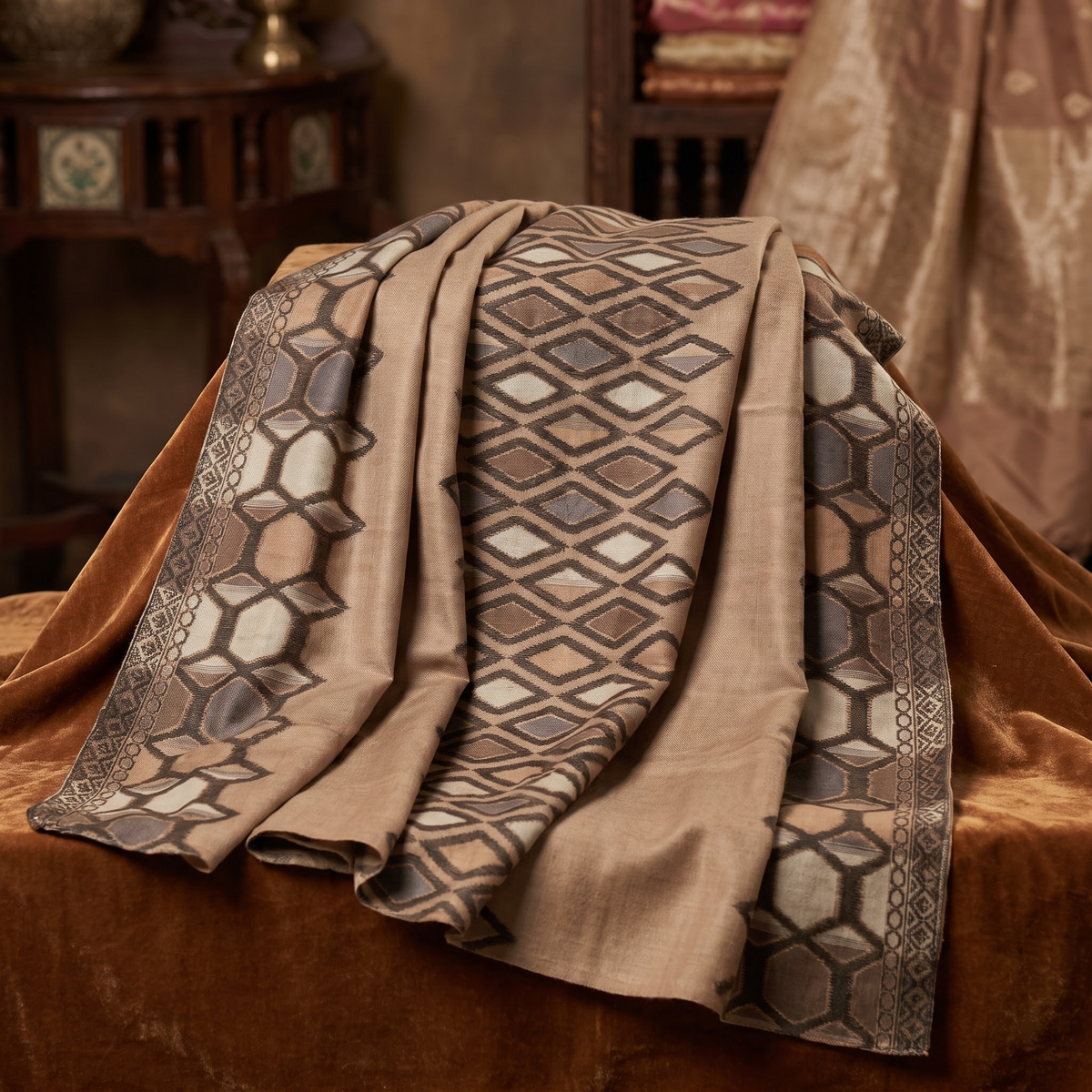 Fine Wool Ekat Stole – Premium Unisex Designer Stole | 0579