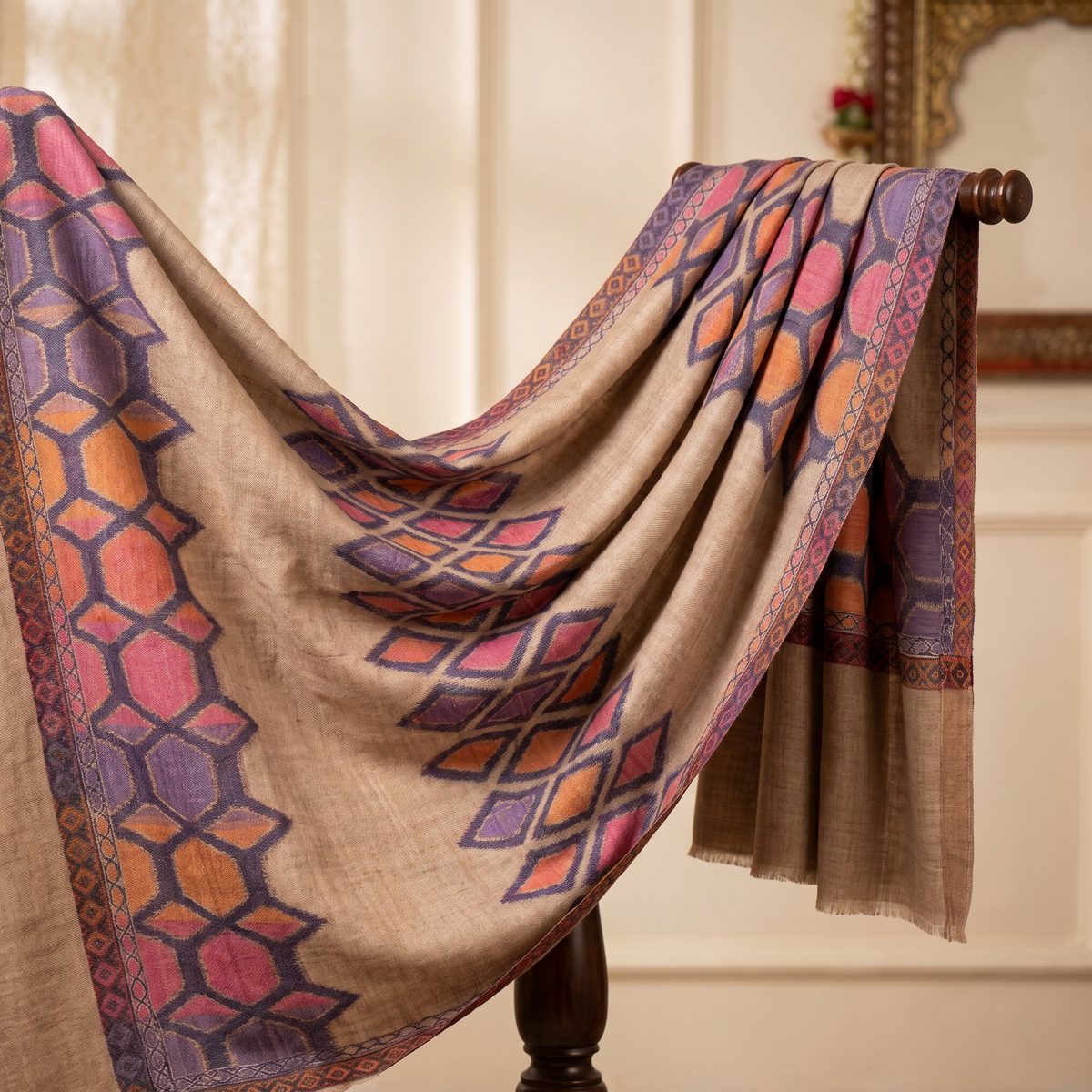 Fine Wool Ekat Stole – Premium Unisex Designer Stole | 0579