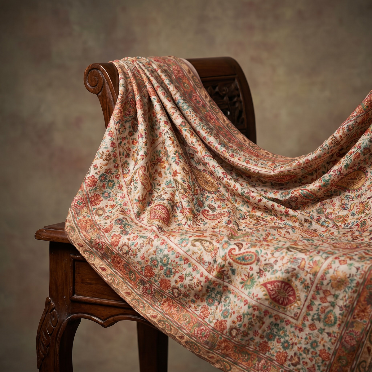 Fine Wool Kani Stole | Premium Kani Design Wool Stole | AM SHAWLS | 1611