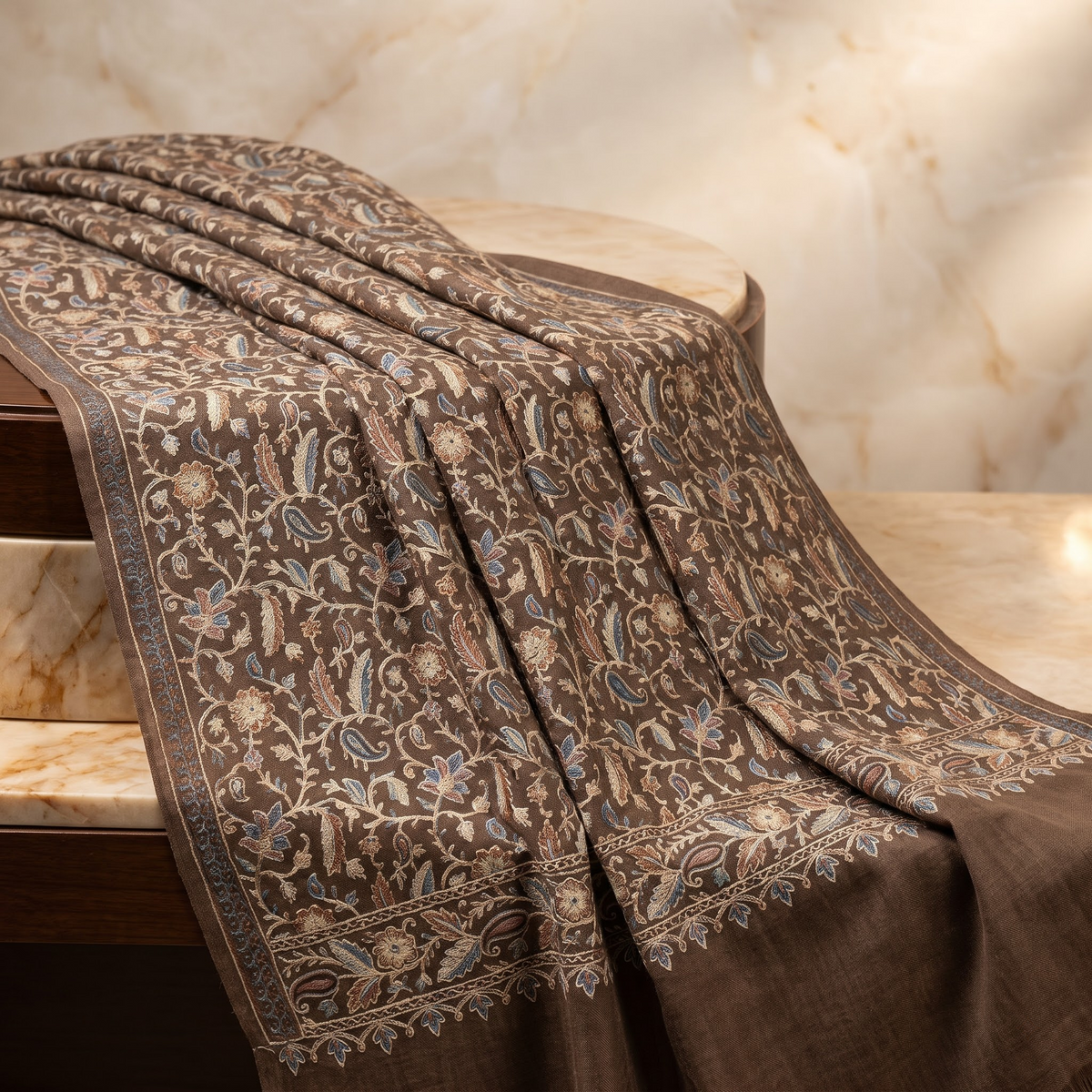 Nalki Mirchi Jaal 100% Wool Stole – Premium Wool Stole | AM SHAWLS | 0348
