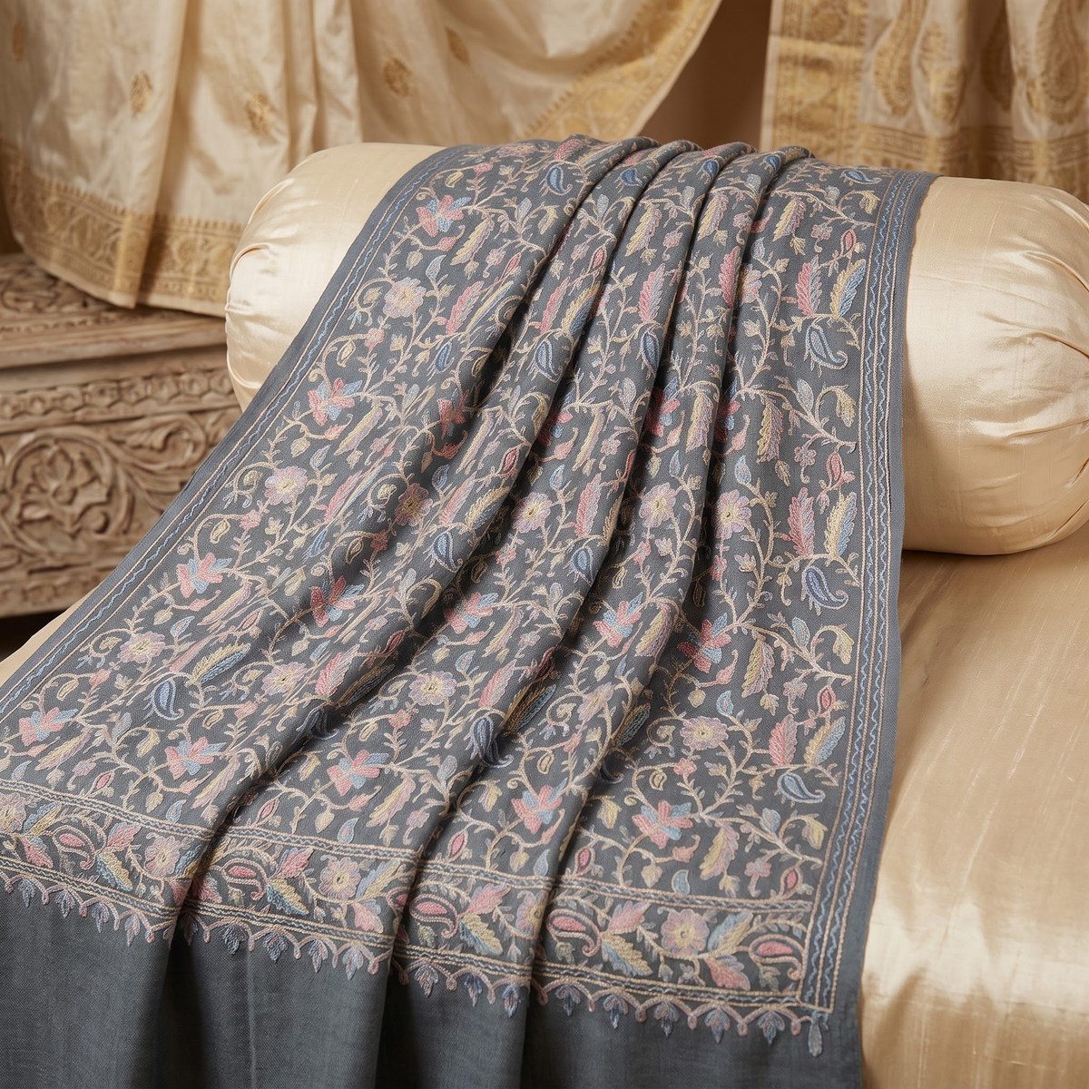 Nalki Mirchi Jaal 100% Wool Stole – Premium Wool Stole | AM SHAWLS | 0348