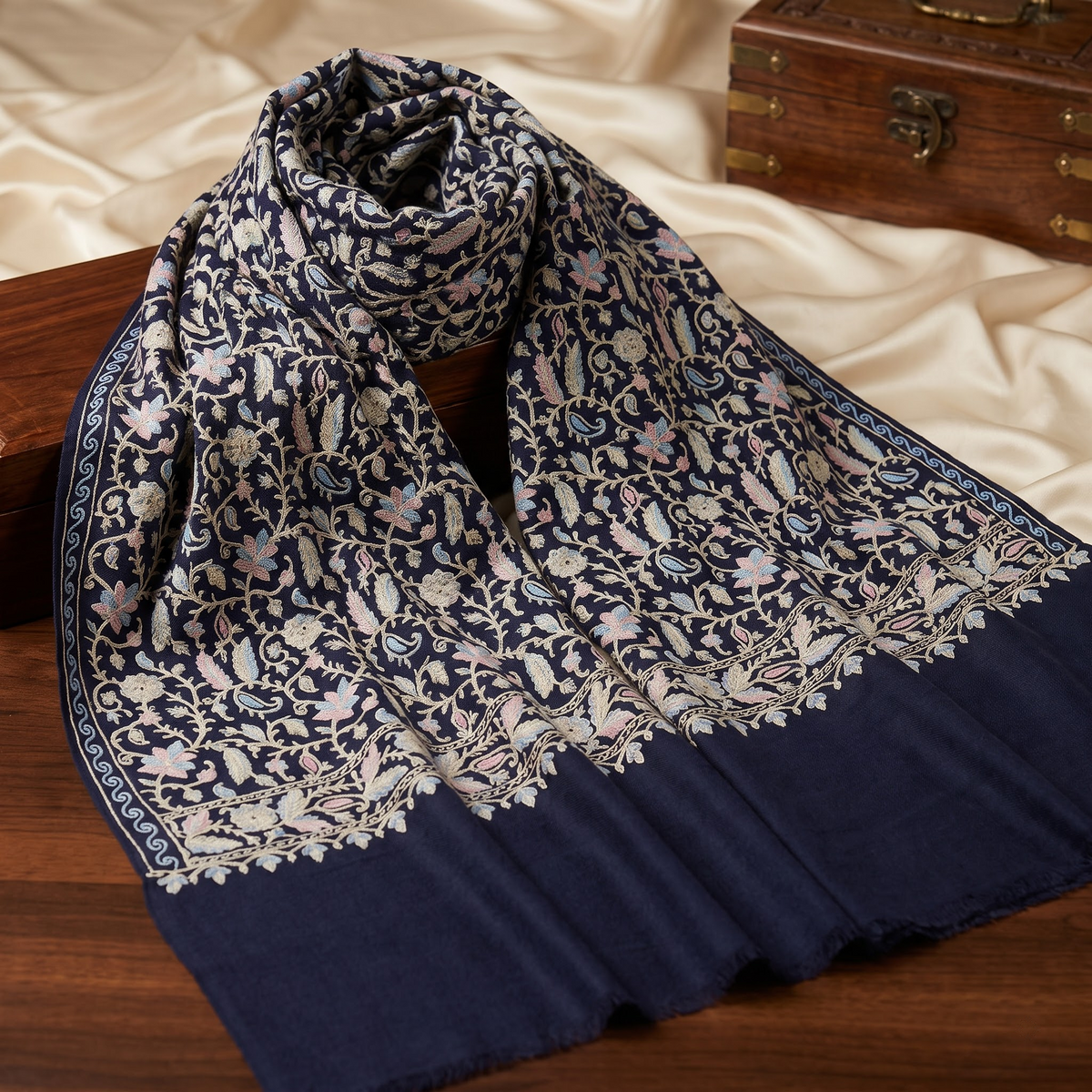Nalki Mirchi Jaal 100% Wool Stole – Premium Wool Stole | AM SHAWLS | 0348