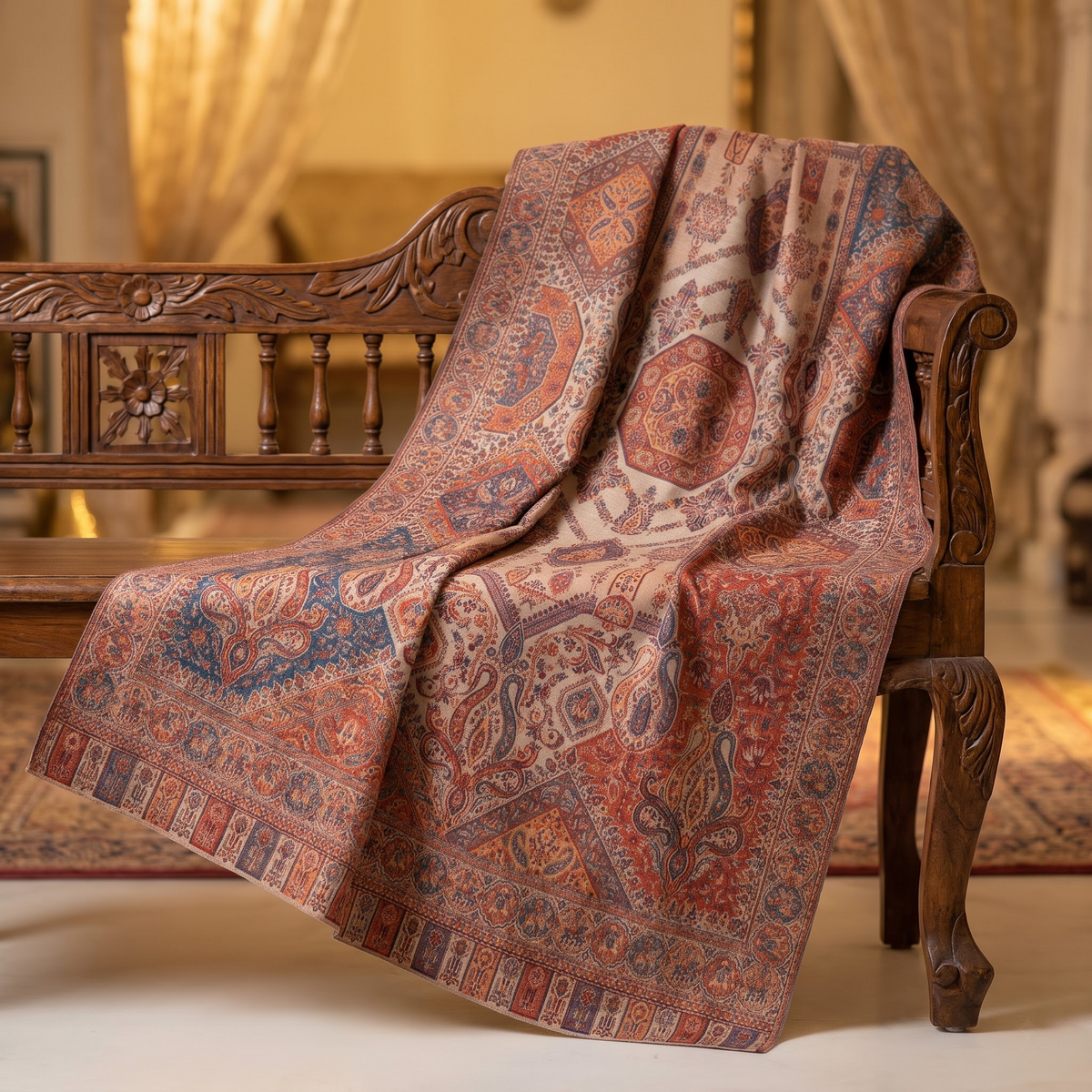 Kani Jamawar Shawl | Fine Wool Mix Kashmiri Shawl | AM SHAWLS