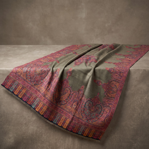 Art Silk Kani with Zari Shawl | Premium Kani Zari Shawl | AM SHAWLS | 0736