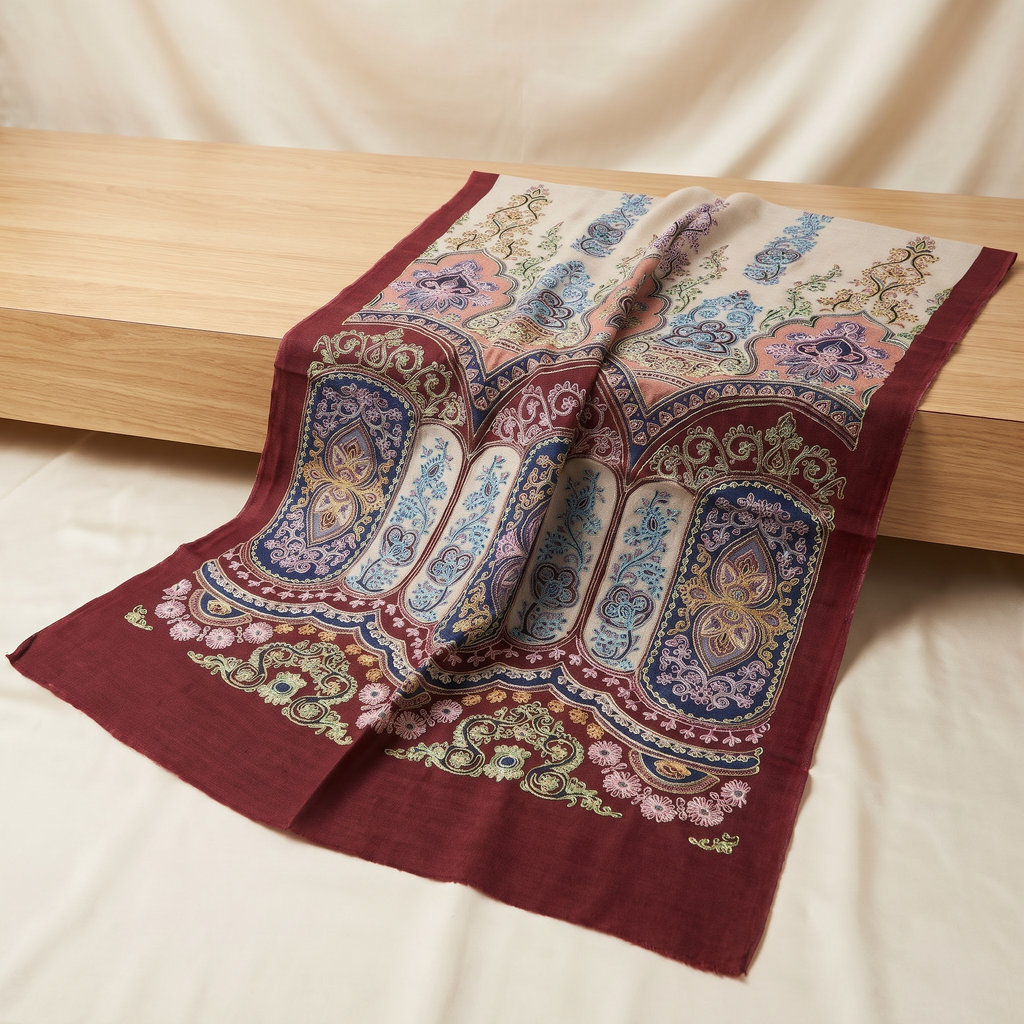 Kalamkari Stole | Premium Kalamkari Design Stole | AM SHAWLS | 2201