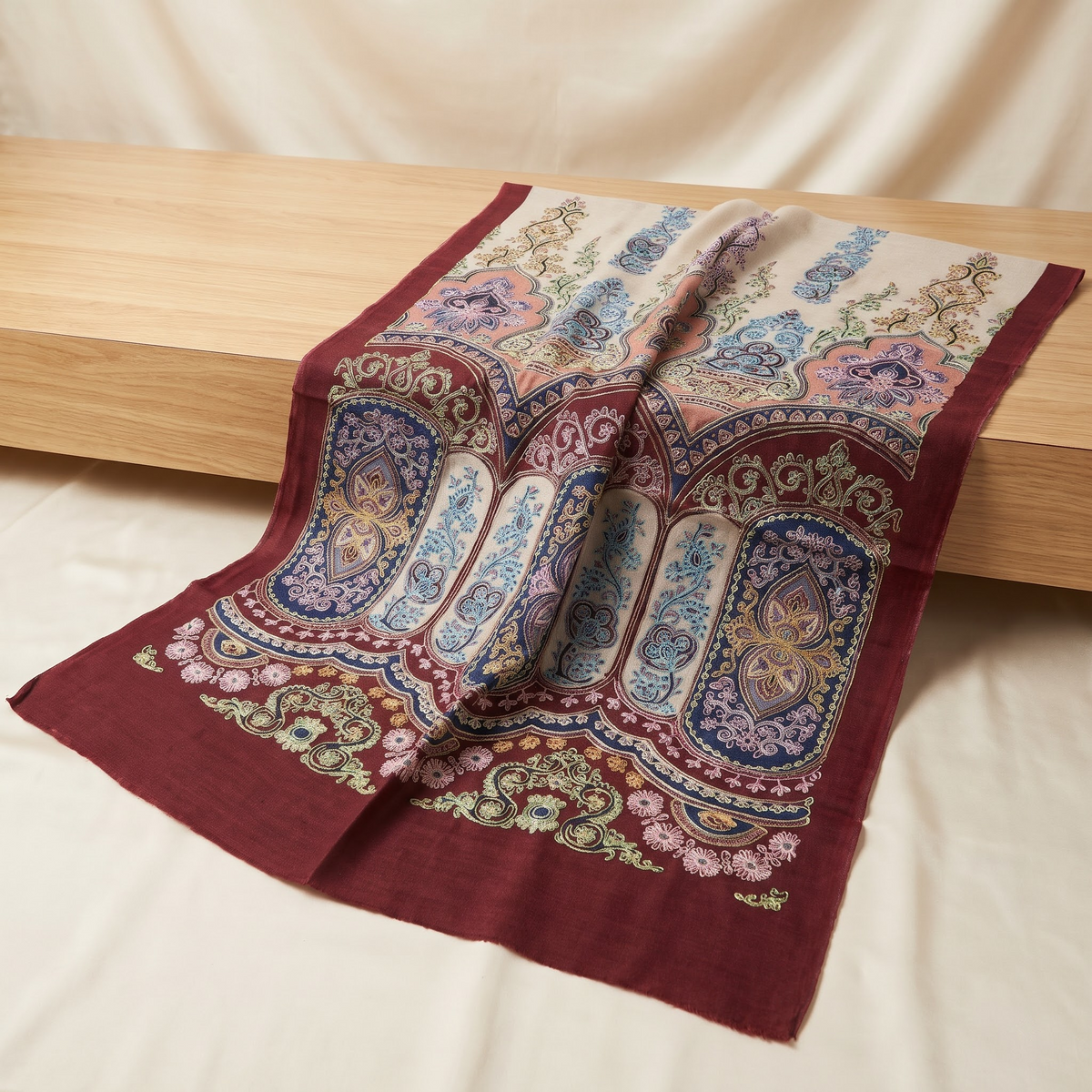 Kalamkari Stole | Premium Kalamkari Design Stole | AM SHAWLS | 2201