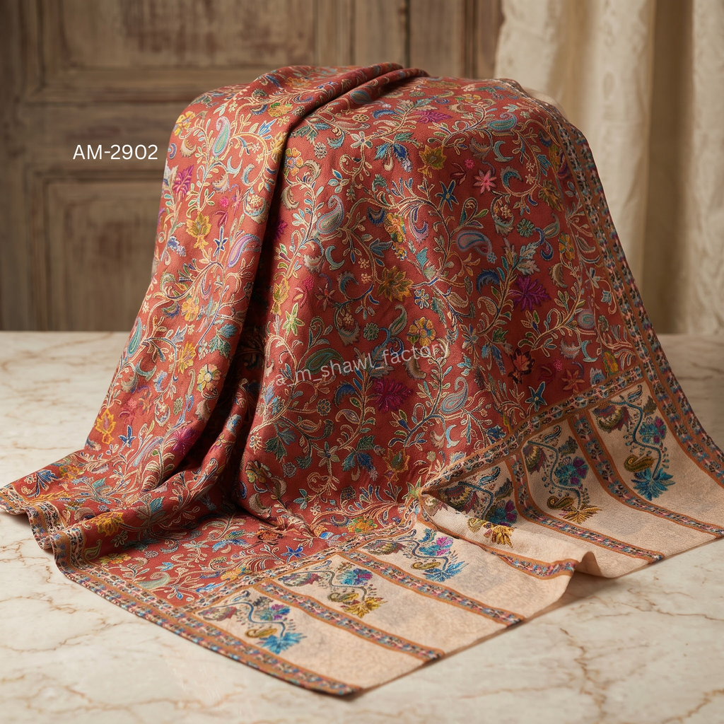 Kalamkari Shawl | Premium Kalamkari Design Shawl | AM SHAWLS | 2902