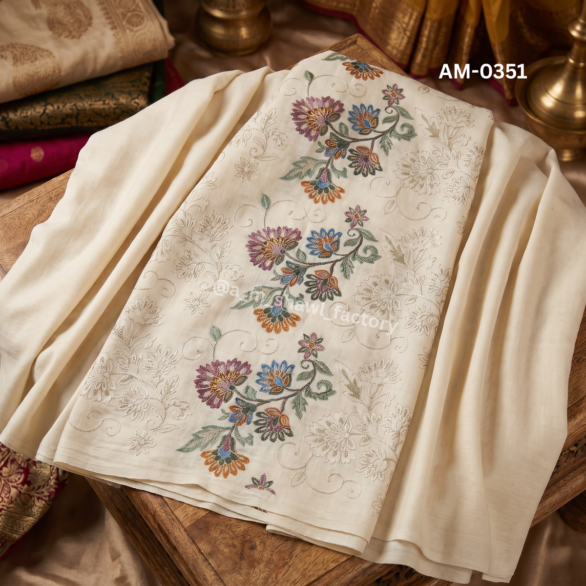 Nalki Kundal Palla | Premium Kashmiri Inspired Palla Shawl | AM SHAWLS | 0351