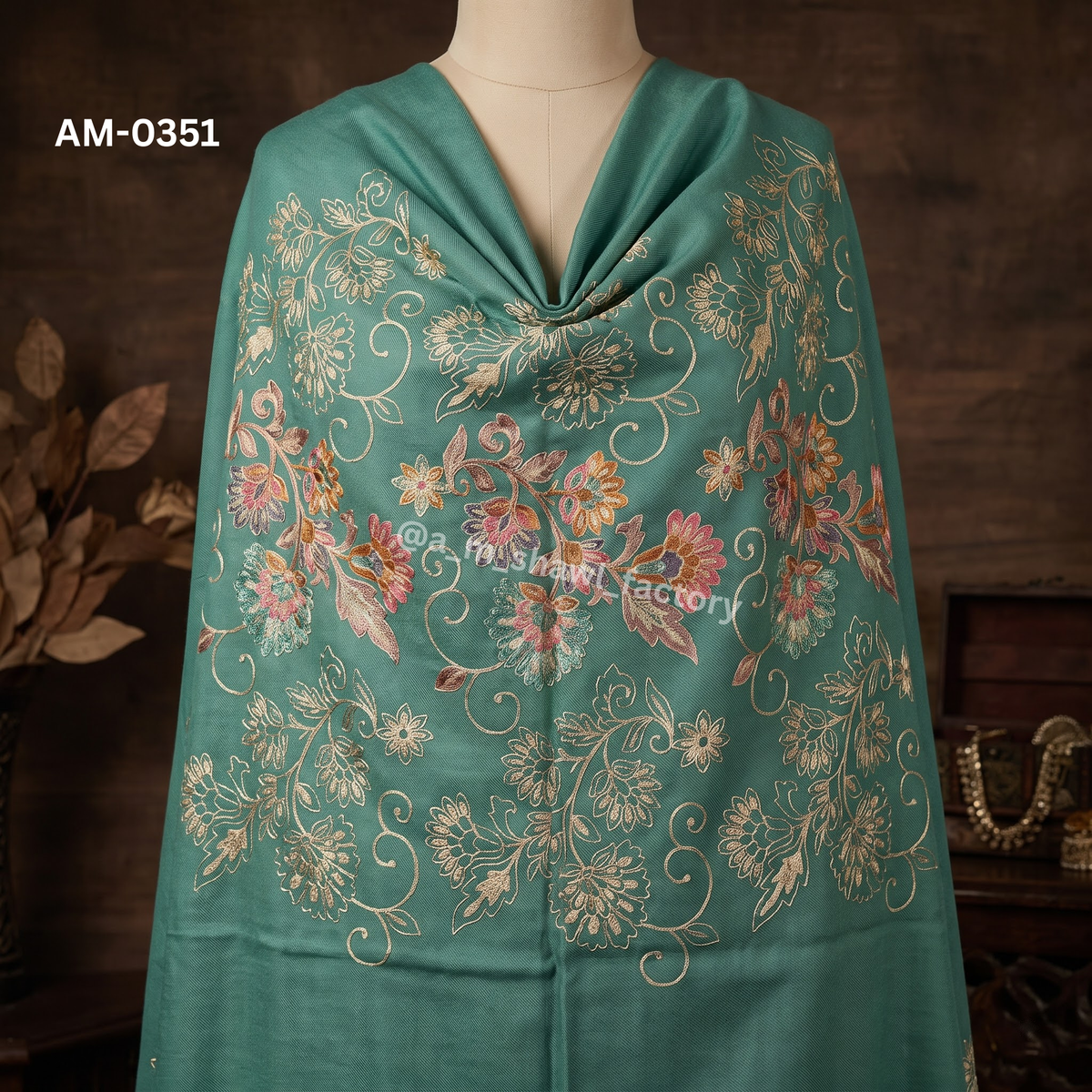 Nalki Kundal Palla | Premium Kashmiri Inspired Palla Shawl | AM SHAWLS | 0351
