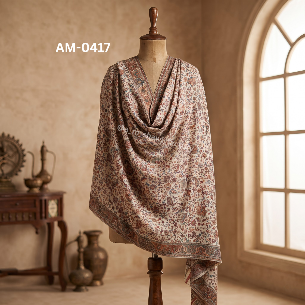 Fine Wool Kani Shawl | Premium Kashmiri Inspired Wool Shawl | AM SHAWLS | 0417