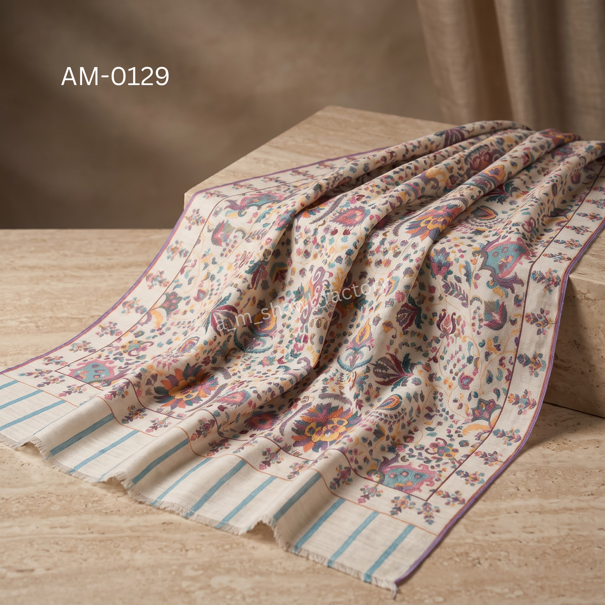 Fine Wool Kani Gents Shawl | Premium Men's Kani Wool Shawl | AM SHAWLS | 0129