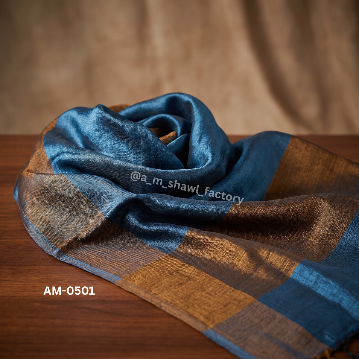 Fine Wool Zari Border Stole | Premium Wool Stole with Zari Border | AM SHAWLS | 0501