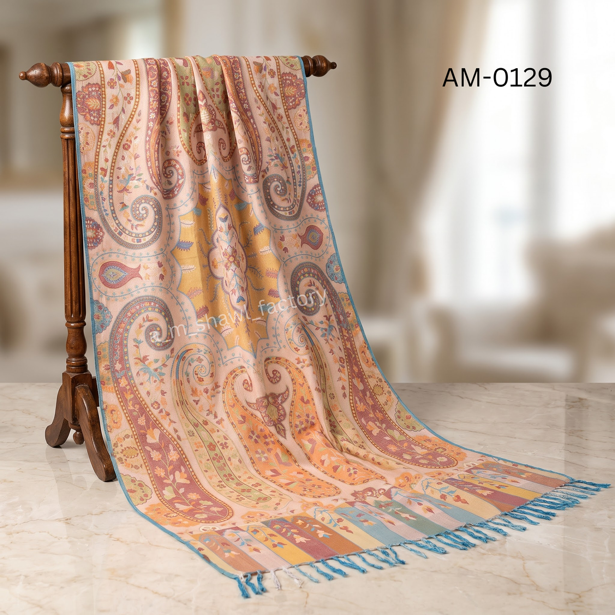 Fine Wool Kani Gents Shawl | Premium Men's Kani Wool Shawl | AM SHAWLS | 0129
