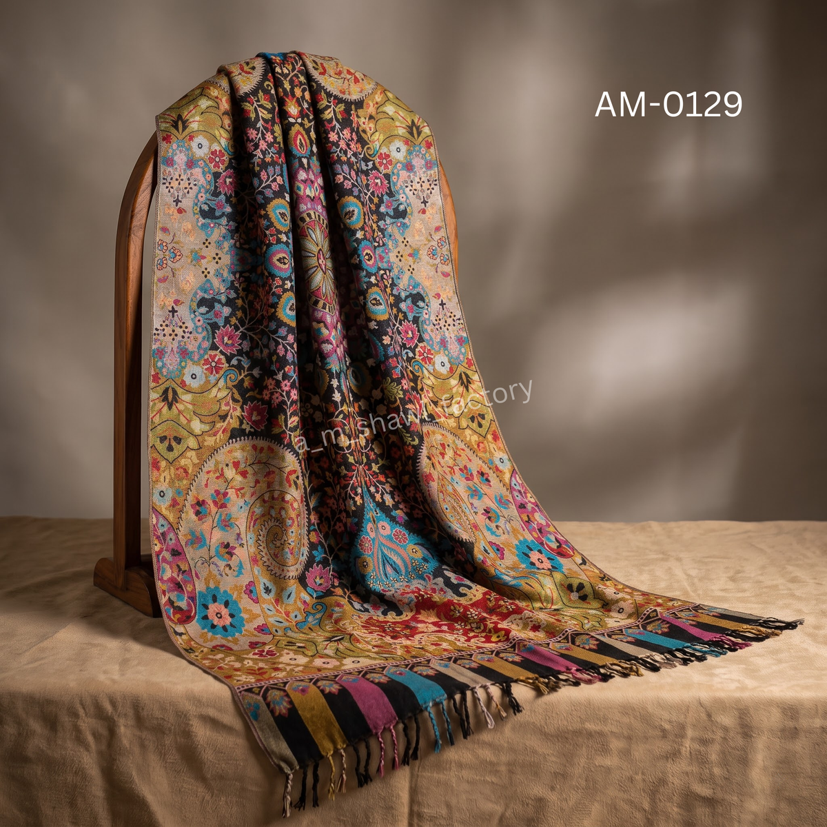 Fine Wool Kani Gents Shawl | Premium Men's Kani Wool Shawl | AM SHAWLS | 0129