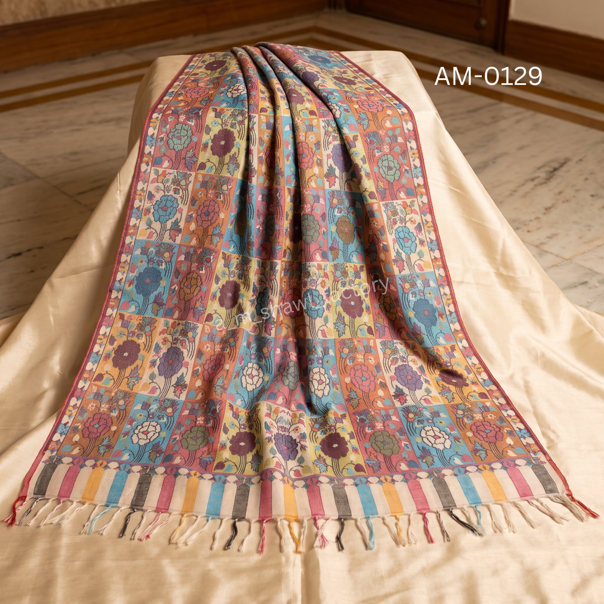 Fine Wool Kani Gents Shawl | Premium Men's Kani Wool Shawl | AM SHAWLS | 0129