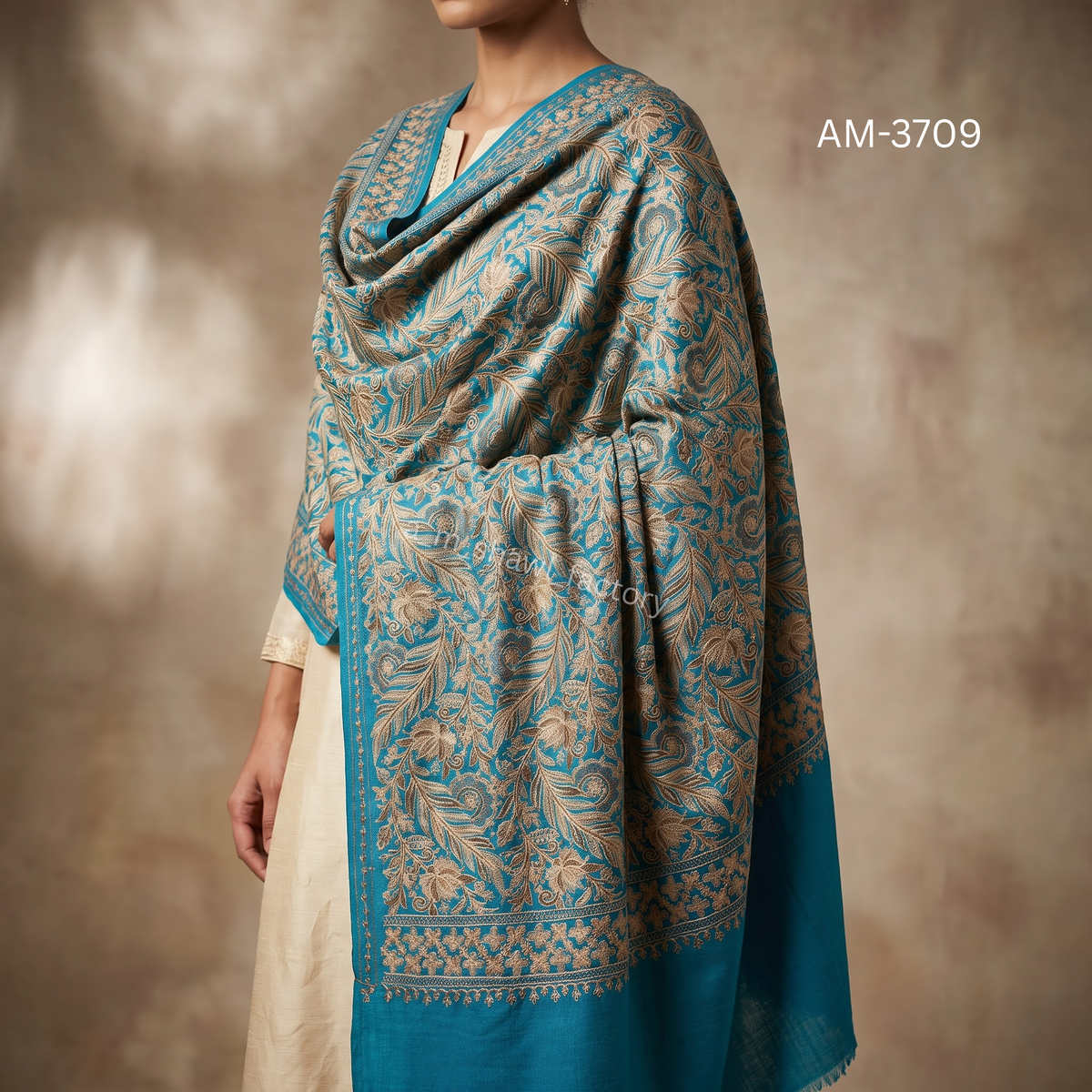 Aari Stole | Premium Kashmiri Aari Embroidery Stole | AM SHAWLS | 3709