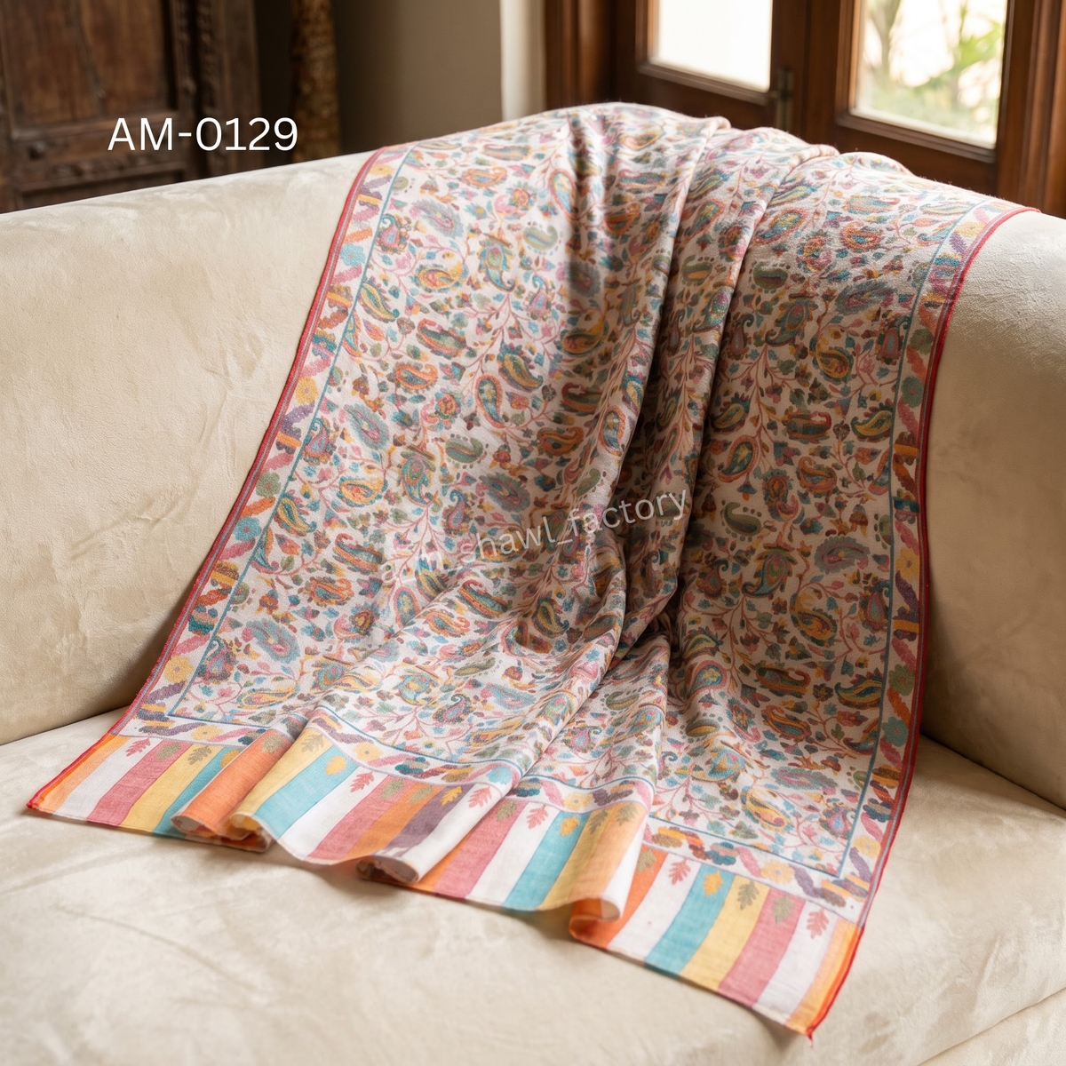 Fine Wool Kani Gents Shawl | Premium Men's Kani Wool Shawl | AM SHAWLS | 0129