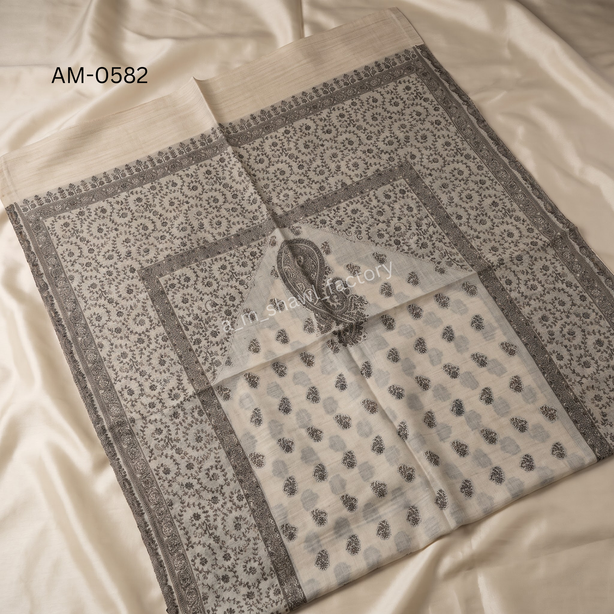 Fine Wool Stole Carpet Design Kani | Premium Kani Wool Stole | AM SHAWLS | 0582