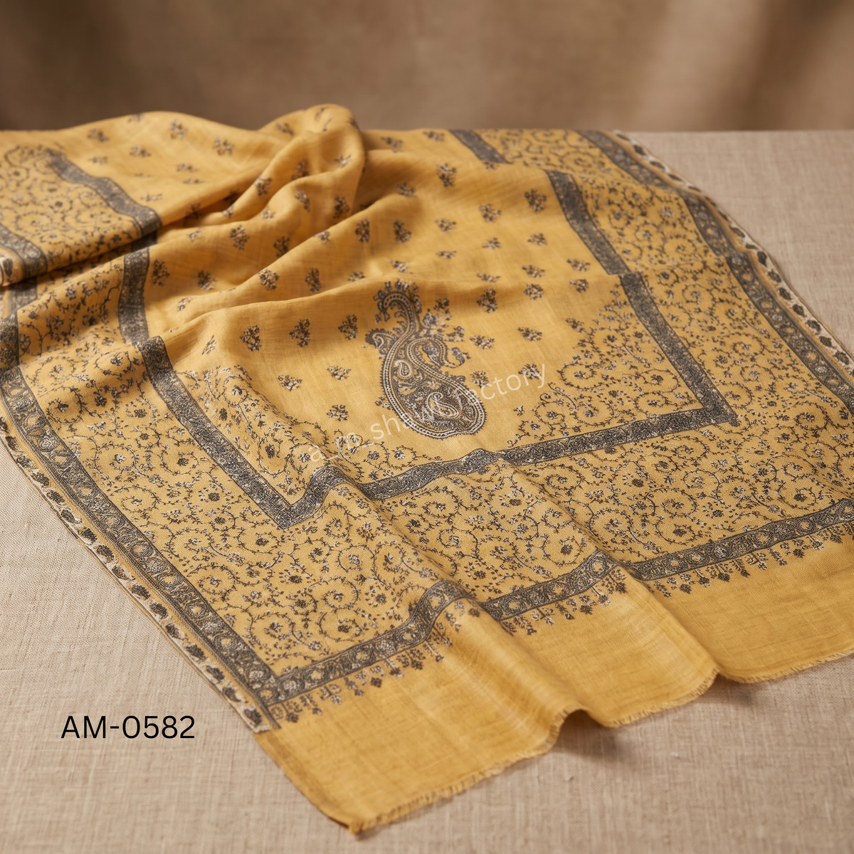 Fine Wool Stole Carpet Design Kani | Premium Kani Wool Stole | AM SHAWLS | 0582