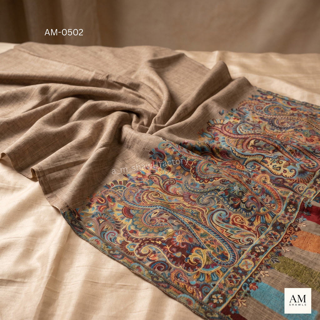 Fine Wool Self Cutting Palla Shawl | Premium Wool Shawl | AM SHAWLS | 0502