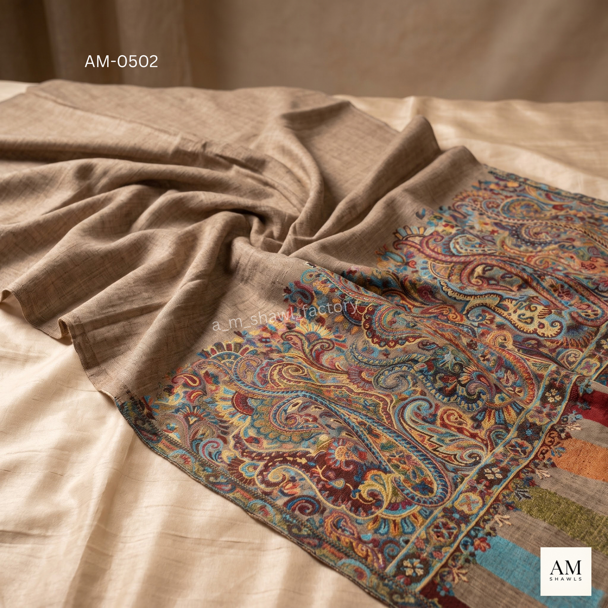 Fine Wool Self Cutting Palla Shawl | Premium Wool Shawl | AM SHAWLS | 0502