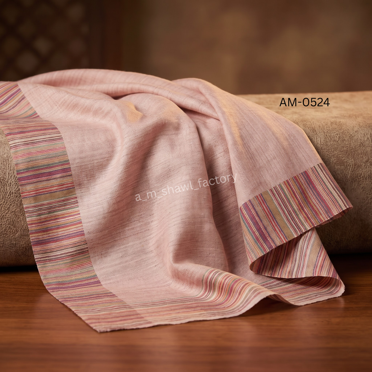 Fine Wool Stripe Reversible Shawl | Premium Reversible Wool Shawl | AM SHAWLS | 0524