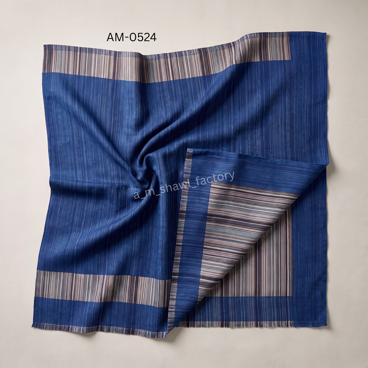 Fine Wool Stripe Reversible Shawl | Premium Reversible Wool Shawl | AM SHAWLS | 0524