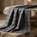 Fine Wool Check Double Shade Shawl | Premium Check Wool Shawl | AM SHAWLS | 0508