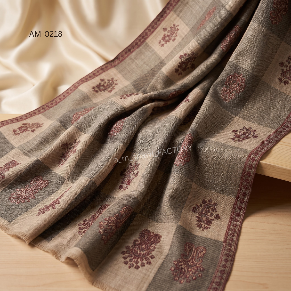 Fine Wool Kani Stole | Premium Kani Design Wool Stole | AM SHAWLS | 0218