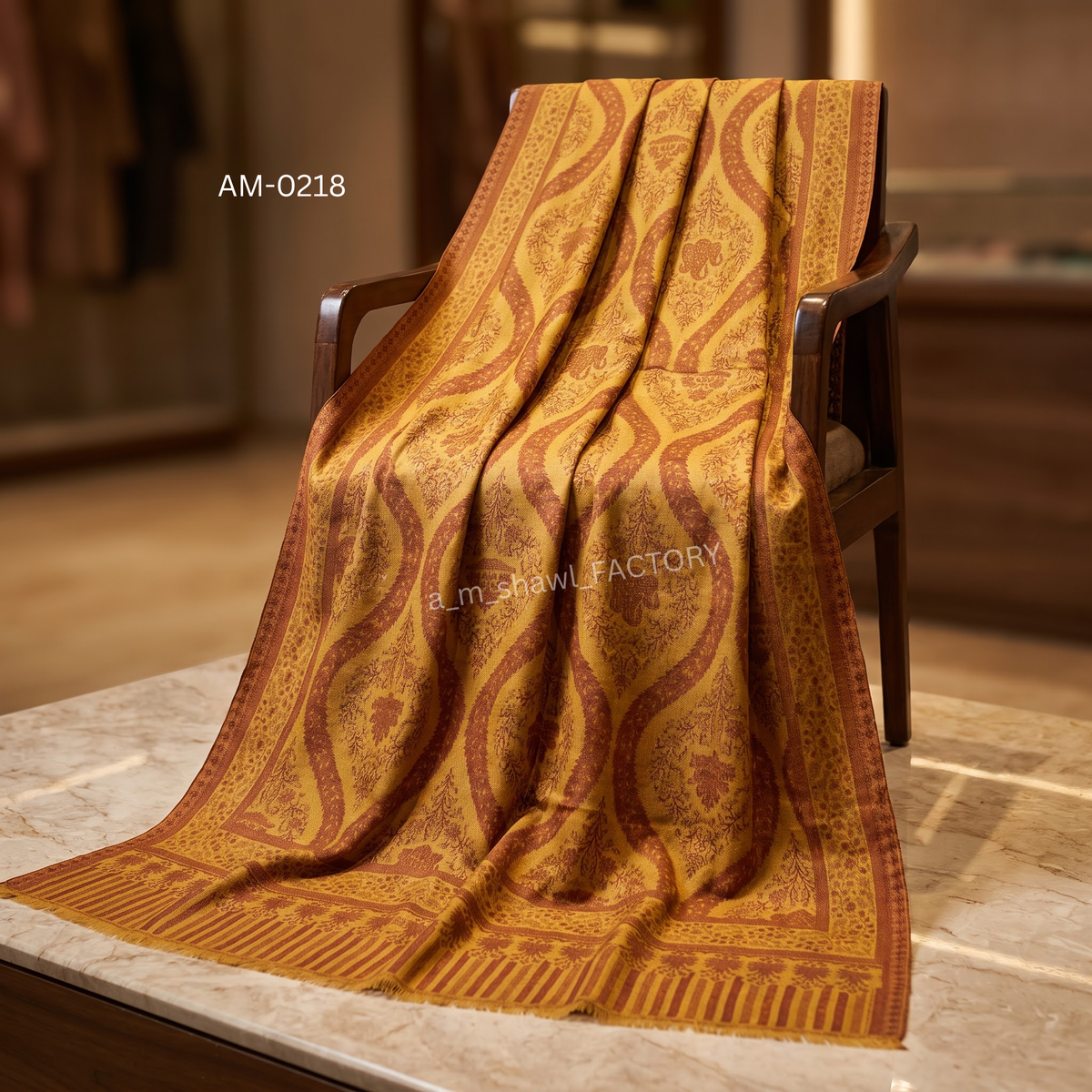 Fine Wool Kani Stole | Premium Kani Design Wool Stole | AM SHAWLS | 0218