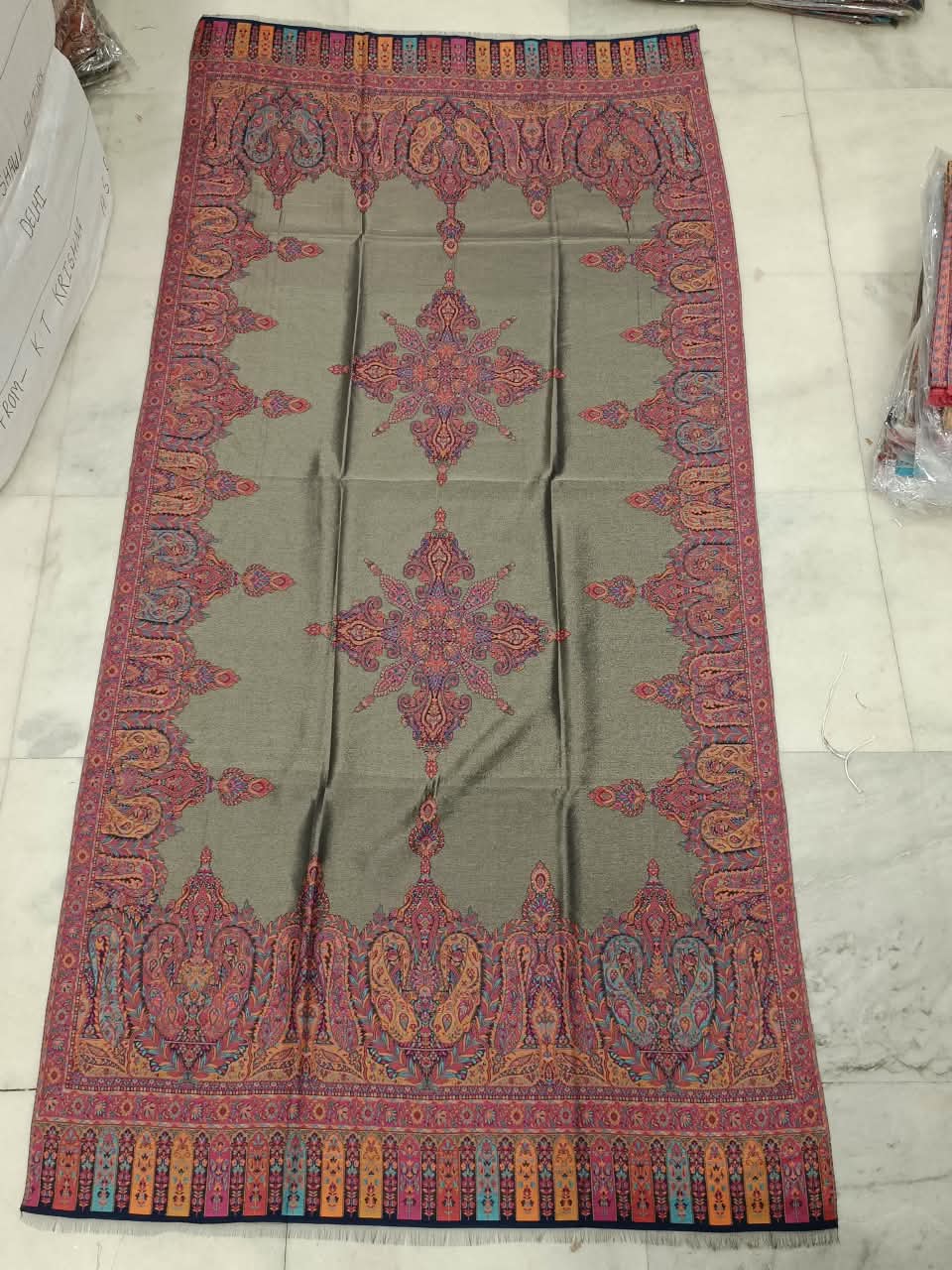 Art Silk Kani with Zari Shawl | Premium Kani Zari Shawl | AM SHAWLS | 0736