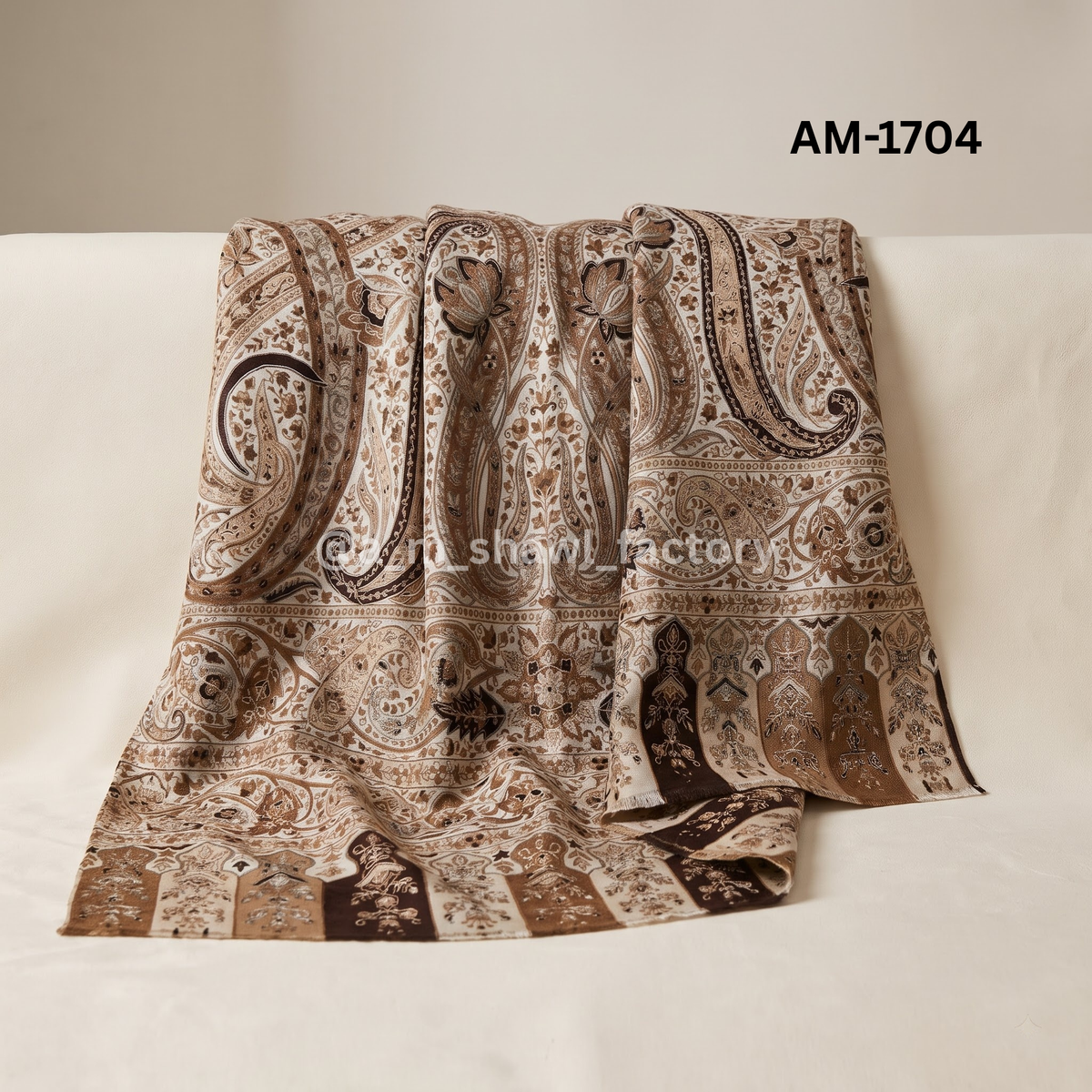Fine Wool Kalamkari Stole – Premium  Wool Stole | AM SHAWLS | 1704